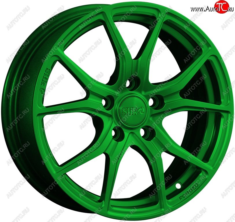 19 449 р. Кованый диск Slik premium R16x6.5 Зеленый (GREEN) 6.5x16   (Цвет: GREEN)  с доставкой в г. Пермь