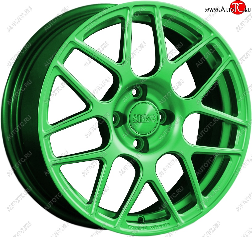 25 999 р. Кованый диск Slik premium R17x7.5 RAL 6038 ярко зеленый (6038) 7.5x17   (Цвет: 6038)  с доставкой в г. Пермь