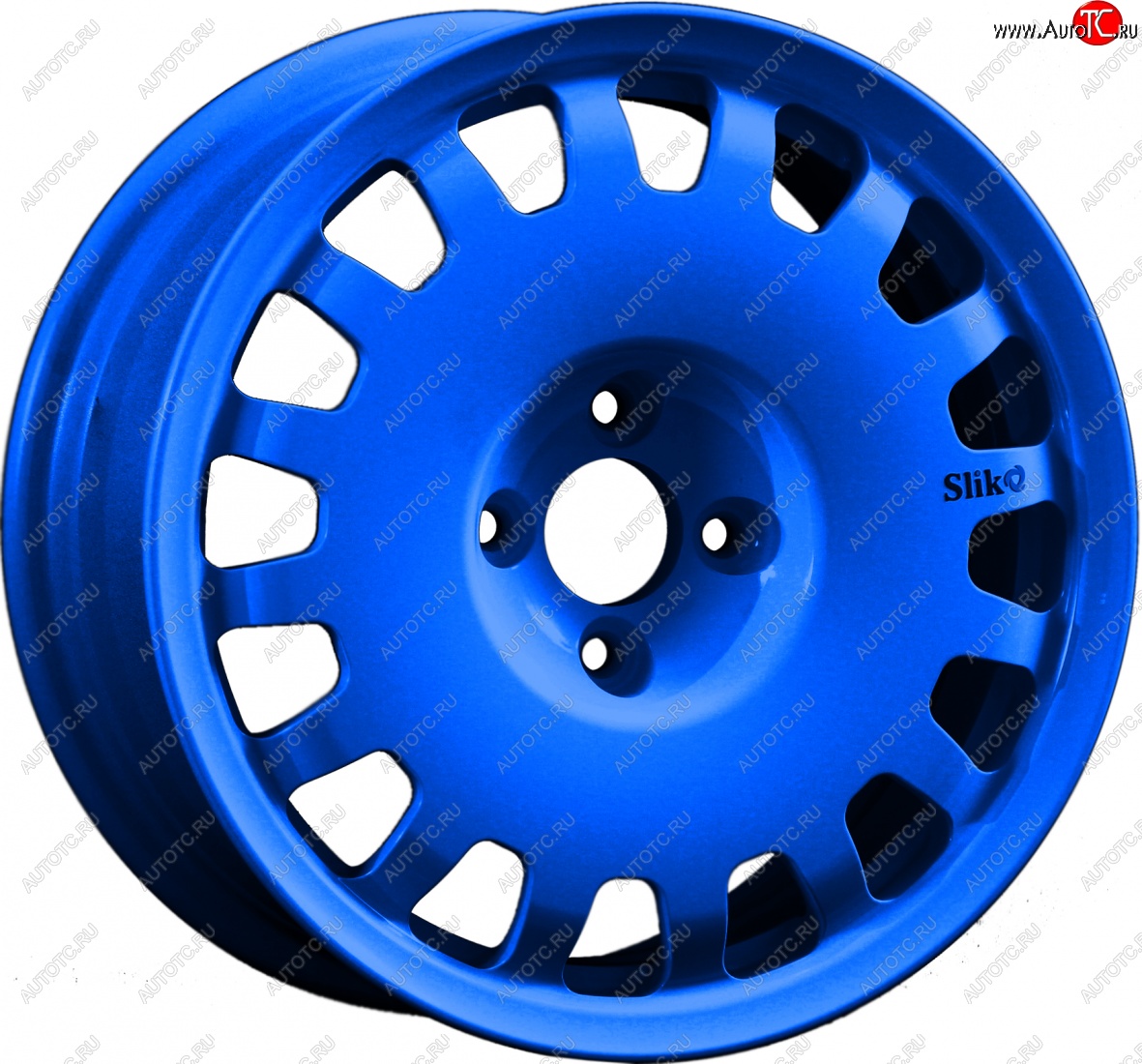 15 249 р. Кованый диск Slik Sport 6.5x15 (Candy синий) 6.5x15/4-5x98-120 D54.1-72.6   (Цвет: Candy синий)  с доставкой в г. Пермь