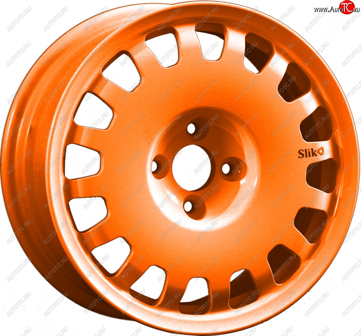 15 249 р. Кованый диск Slik Sport 6.5x15 (Ярко-оранжевый) 6.5x15/4-5x98-120 D54.1-72.6   (Цвет: Ярко-оранжевый)  с доставкой в г. Пермь