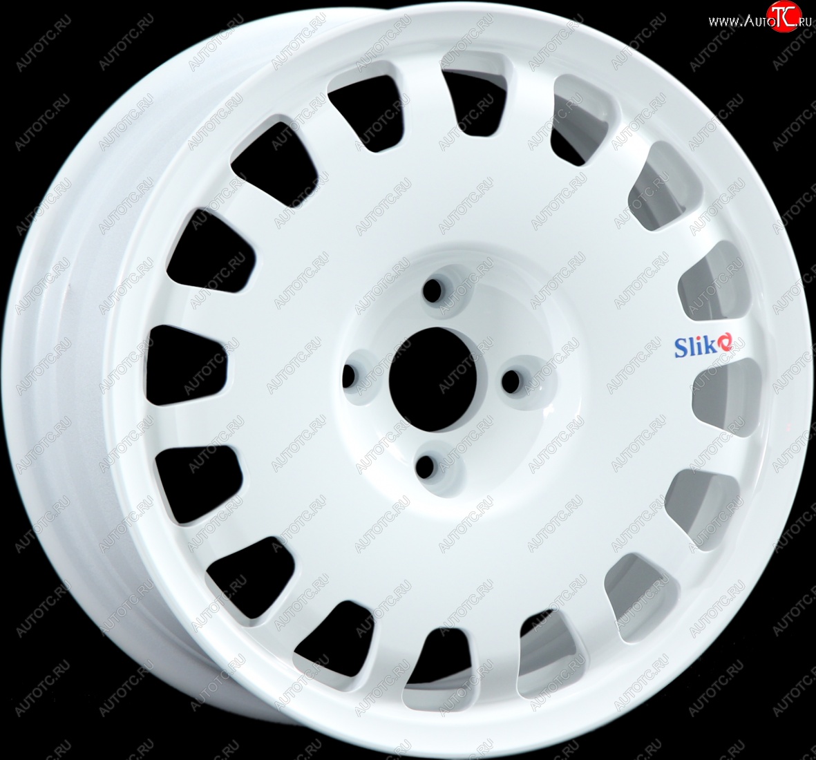15 249 р. Кованый диск Slik Sport 6.5x15 (Белый) 6.5x15/4-5x98-120 D54.1-72.6   (Цвет: Белый)  с доставкой в г. Пермь