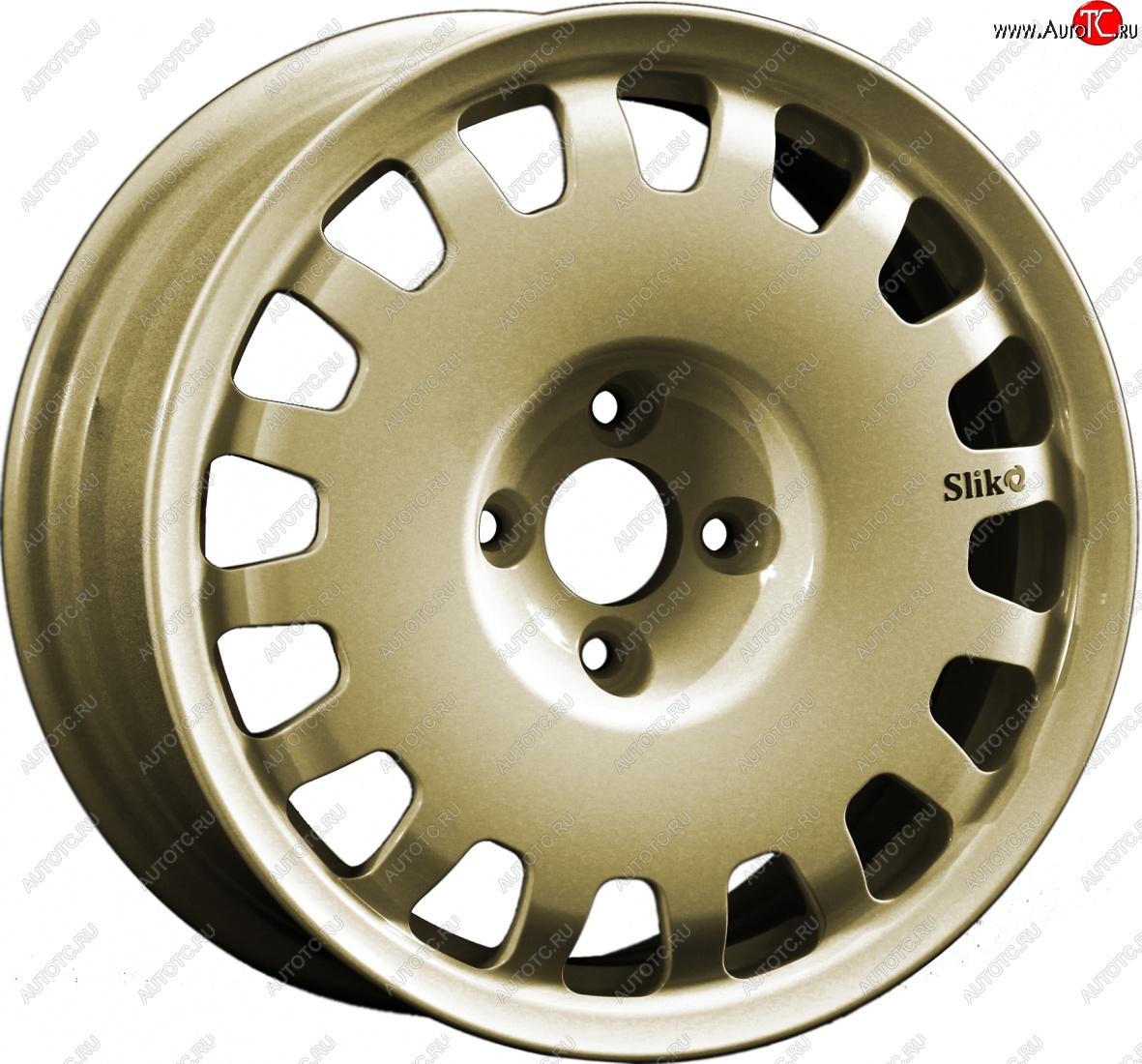 15 249 р. Кованый диск Slik Sport 6.5x15 (Металлик золотой) 6.5x15/4-5x98-120 D54.1-72.6   (Цвет: Металлик золотой)  с доставкой в г. Пермь