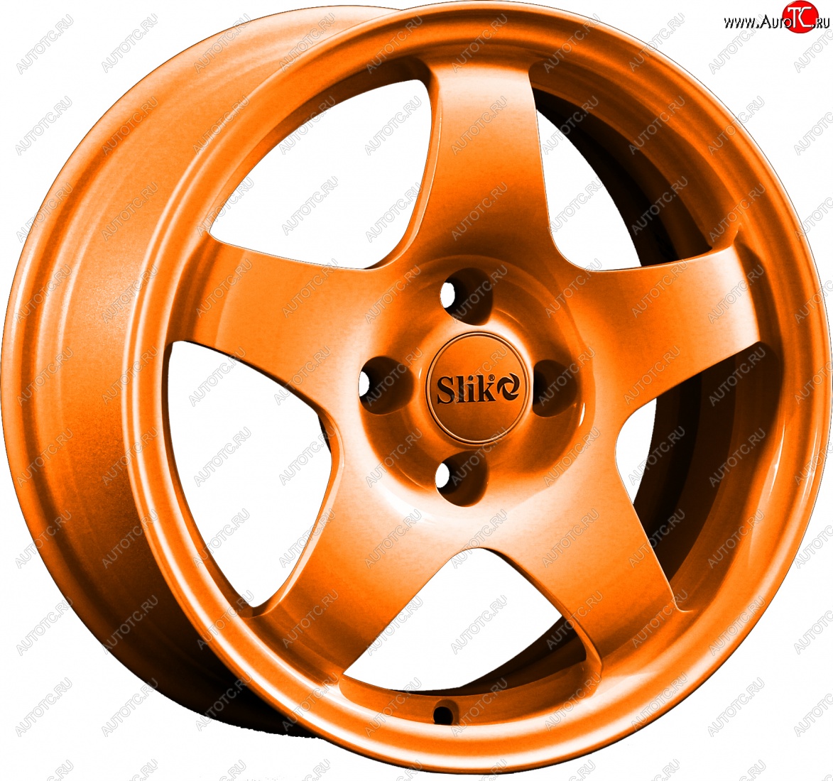 15 249 р. Кованый диск Slik Sport 6.5x15 (Ярко-оранжевый)   (Цвет: Ярко-оранжевый)  с доставкой в г. Пермь