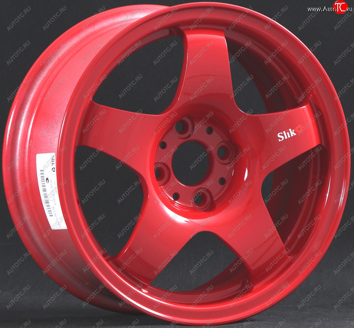 7 899 р. Кованый диск Slik Sport 6.5x15 (Красный) 6.5x15/4-5x98-120 D54.1-72.6   (Цвет: Красный)  с доставкой в г. Пермь