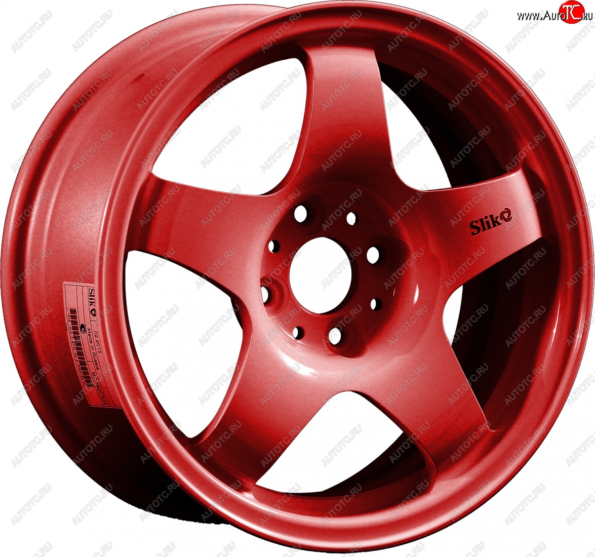 7 899 р. Кованый диск Slik Sport 6.5x15 (Candy красный) 6.5x15/4-5x98-120 D54.1-72.6   (Цвет: Candy красный)  с доставкой в г. Пермь