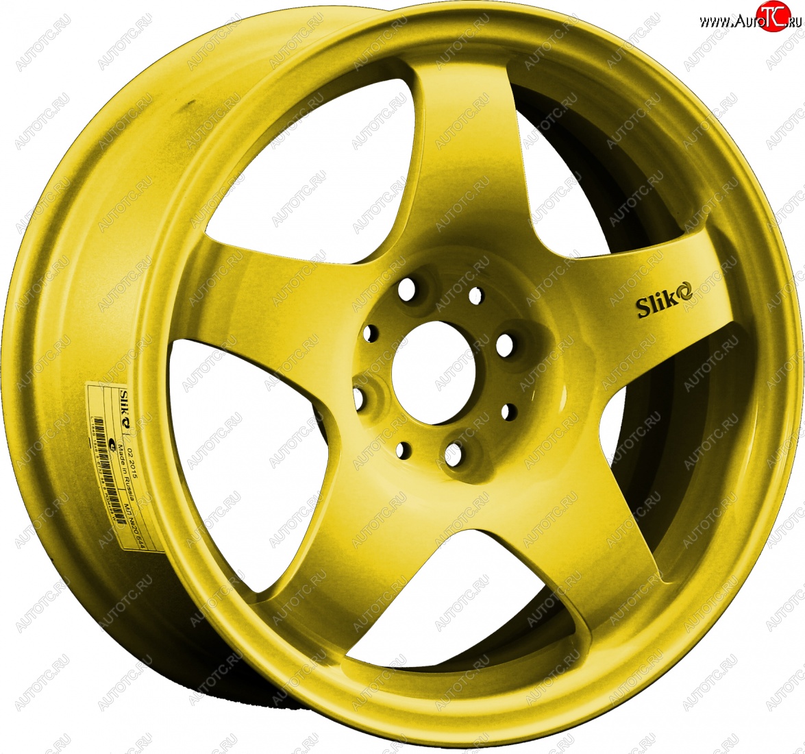 7 899 р. Кованый диск Slik Sport 6.5x15 (Candy ярко-желтый) 6.5x15/4-5x98-120 D54.1-72.6   (Цвет: Candy ярко-желтый)  с доставкой в г. Пермь