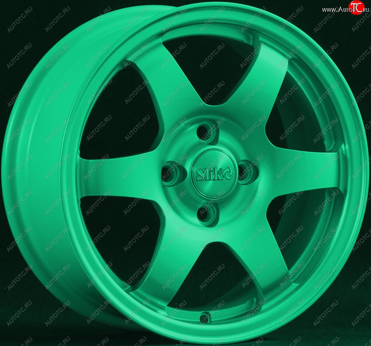 15 249 р. Кованый диск Slik Sport 6.5x15 (Candy изумрудно-зеленый)   (Цвет: Candy изумрудно-зеленый)  с доставкой в г. Пермь