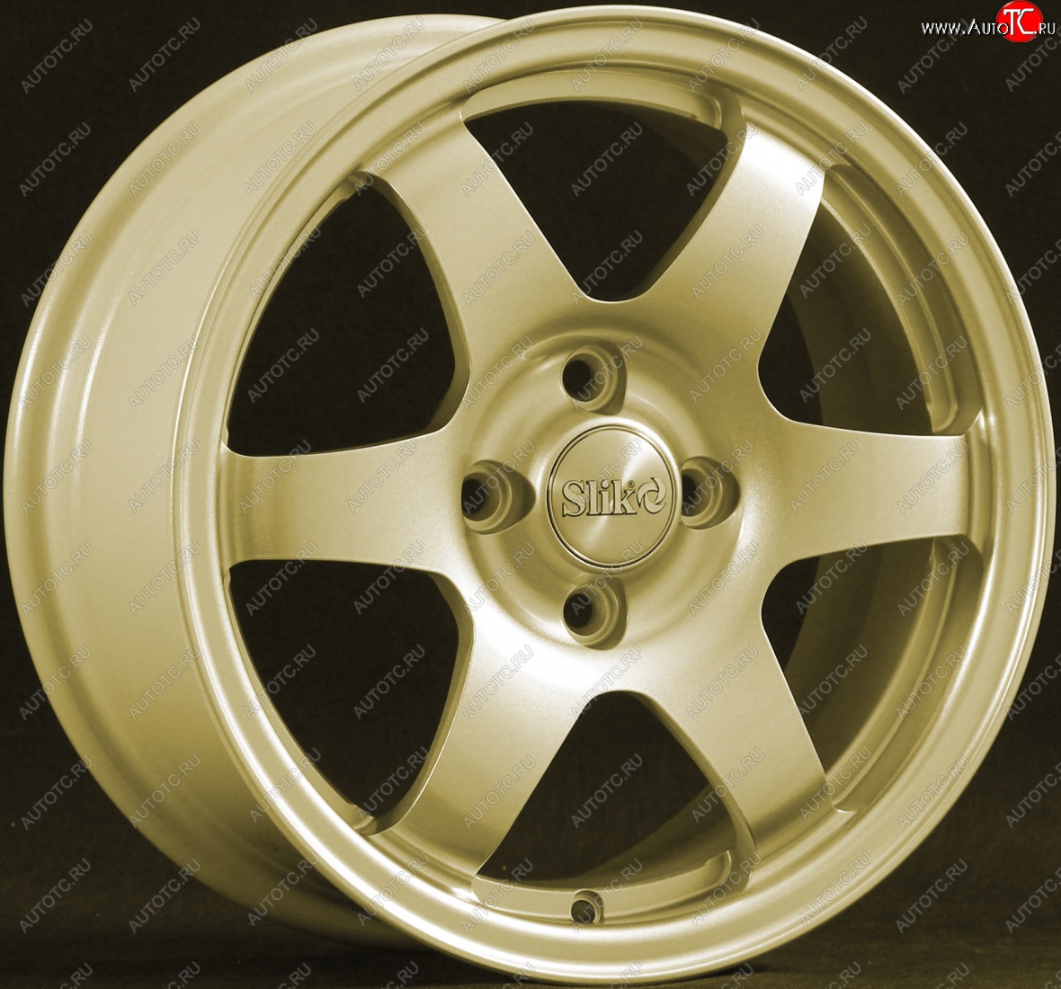 15 249 р. Кованый диск Slik Sport 6.5x15 (Металлик золотой)   (Цвет: Металлик золотой)  с доставкой в г. Пермь