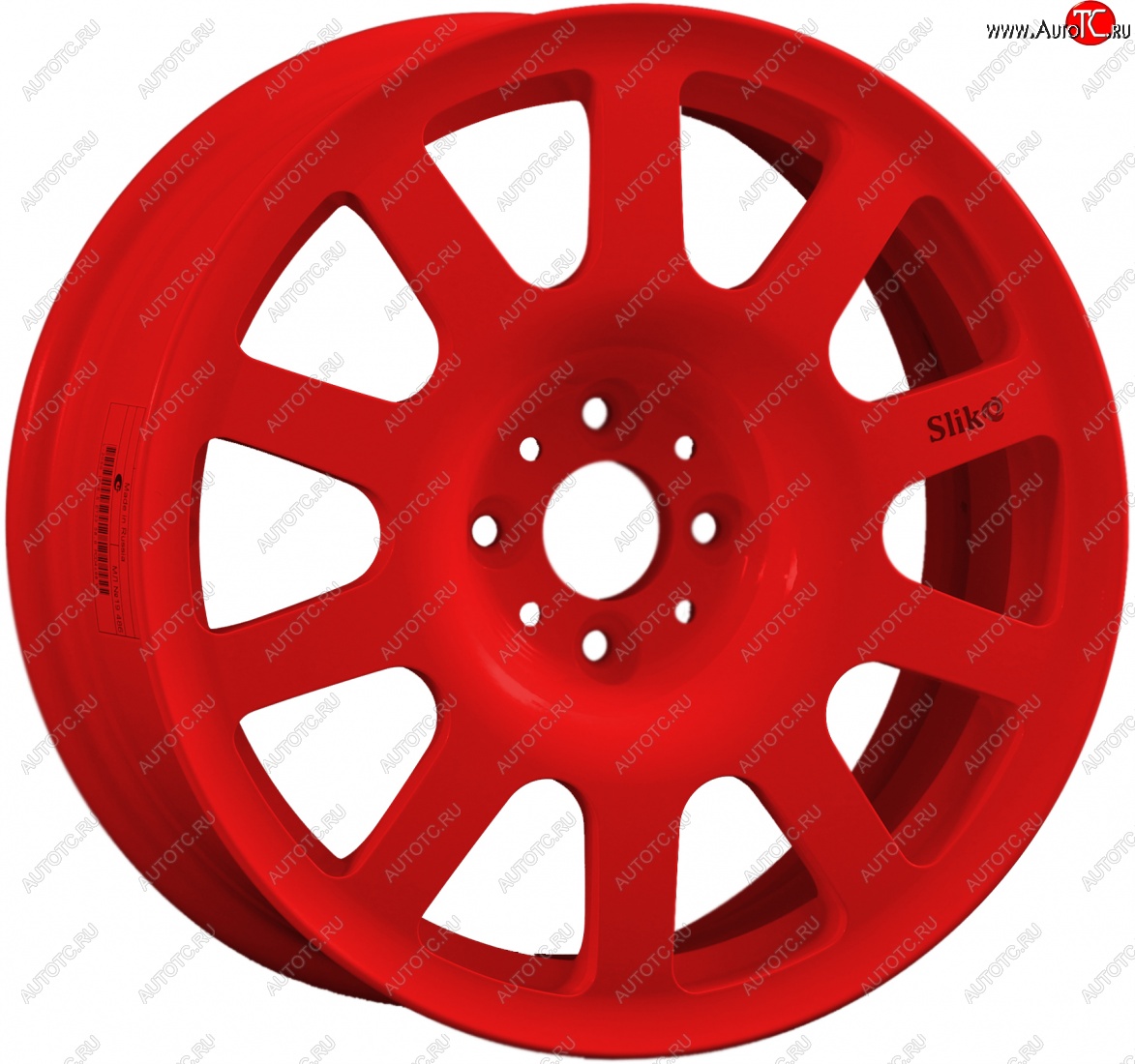 10 349 р. Кованый диск Slik SPORT R16x6.5 Красный (RED) 6.5x16   (Цвет: RED)  с доставкой в г. Пермь