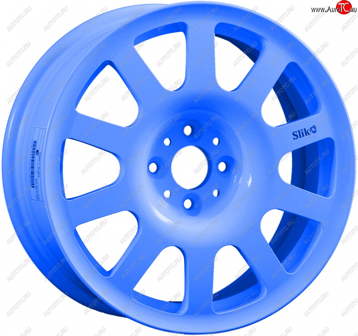 10 349 р. Кованый диск Slik SPORT R16x6.5 Синий (Blue) 6.5x16   (Цвет: Blue)  с доставкой в г. Пермь