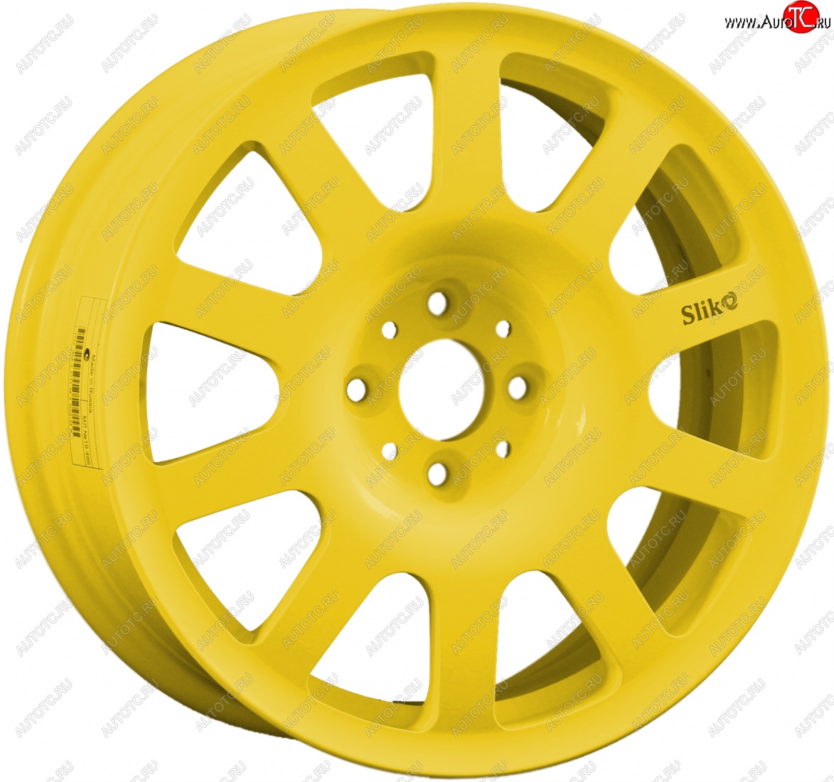 10 349 р. Кованый диск Slik SPORT R16x6.5 Ярко желтый RAL 1021 (YELLOW) 6.5x16   (Цвет: YELLOW)  с доставкой в г. Пермь
