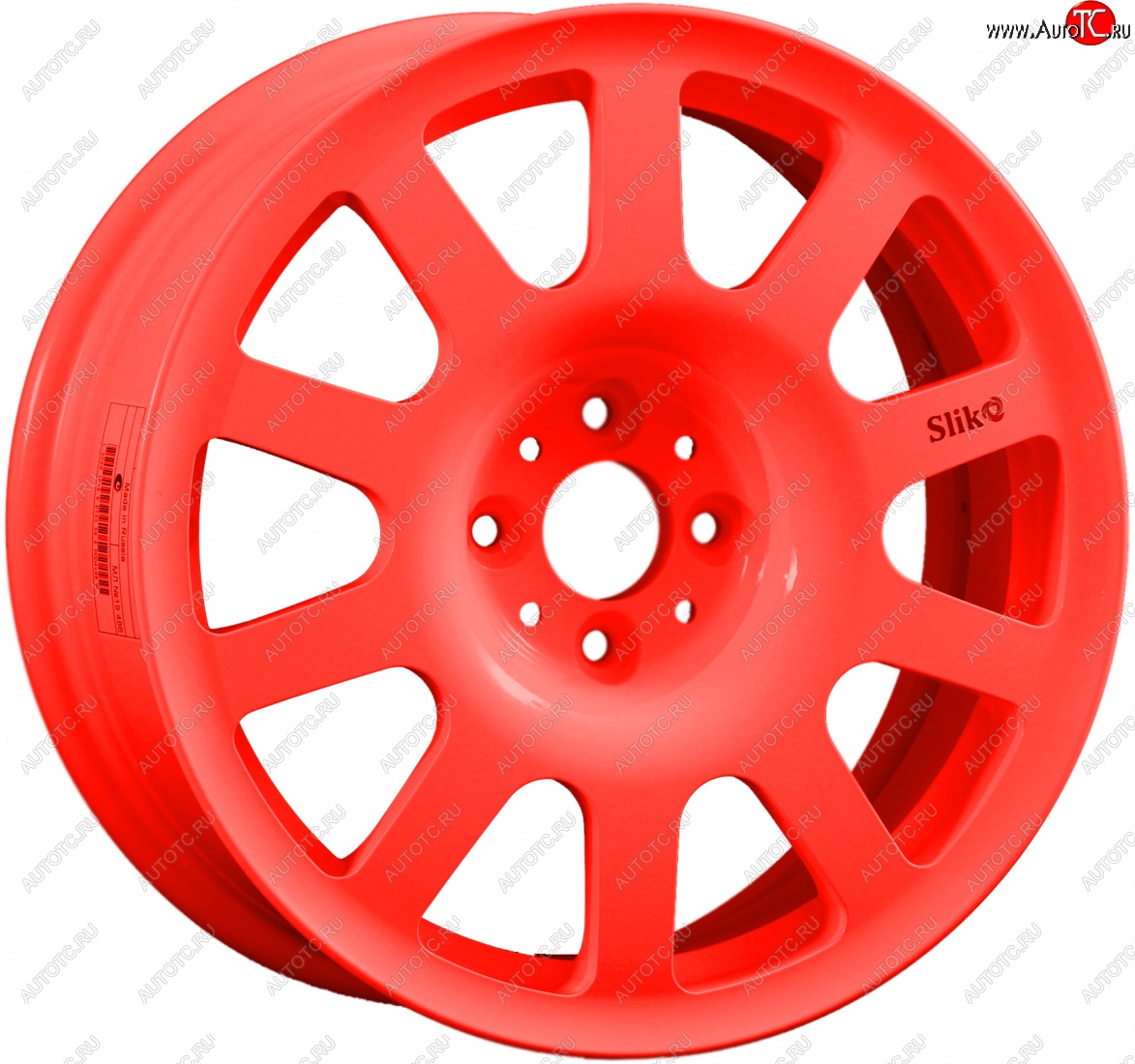 10 399 р. Кованый диск Slik SPORT R16x6.5 RAL 3026 ярко-алый (3026) 6.5x16   (Цвет: 3026)  с доставкой в г. Пермь
