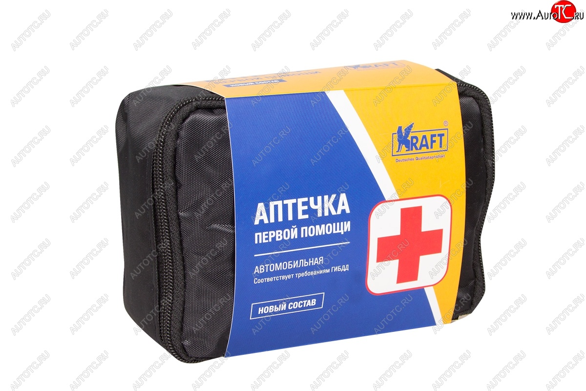 379 р. Аптечка первой помощи KRAFT (сумка) Hyundai Solaris RBr хэтчбэк рестайлинг (2014-2017)  с доставкой в г. Пермь