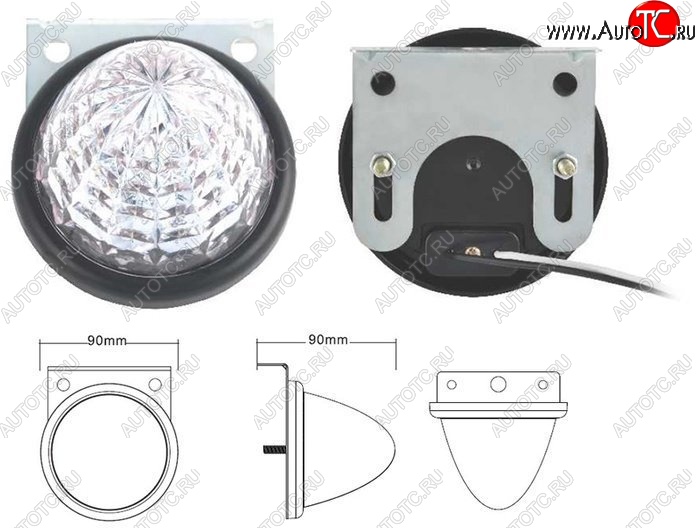 133 р. Универсальный поворотник диодный SAT (12V/24V, белый) Honda Mobilio 2 DD4,DD5 1-ый рестайлинг (2017-2019) (12V)  с доставкой в г. Пермь