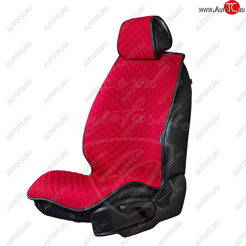 2 799 р. Универсальная накидка на сиденья Lord Autofashion Кристалл (трикотаж, 2 места)   (Красный)  с доставкой в г. Пермь