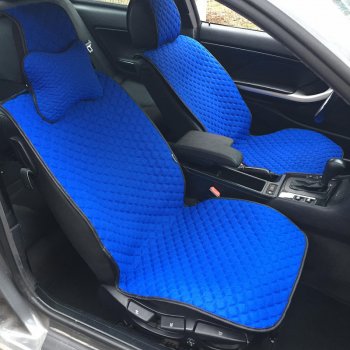 2 799 р. Универсальная накидка на сиденья Lord Autofashion Кристалл (трикотаж, 2 места)   (Синий)  с доставкой в г. Пермь. Увеличить фотографию 2