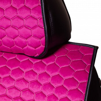 3 399 р. Комплект накидок на сиденья Lord Autofashion Тейлор (велюр, 2 места)   (Фуксия 4353)  с доставкой в г. Пермь. Увеличить фотографию 2