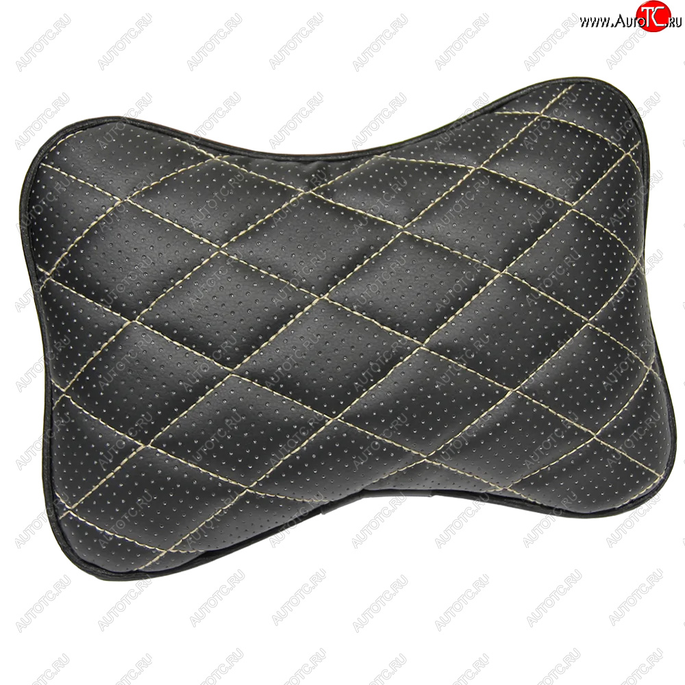 349 р. Подушка-косточка Lord Autofashion Ромб (Илана+Орегон) Hyundai Click (2005-2010) (Черный + Черный + Бежевый)  с доставкой в г. Пермь