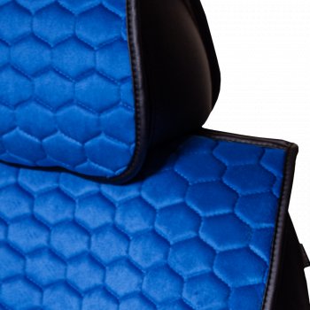 3 399 р. Комплект накидок на сиденья Lord Autofashion Тейлор (велюр, 2 места)   (Синий 2650)  с доставкой в г. Пермь. Увеличить фотографию 3