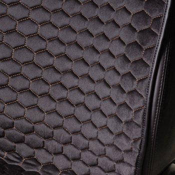 3 399 р. Комплект накидок на сиденья Lord Autofashion Тейлор (велюр, 2 места)   (Чёрный 800/Бежевый)  с доставкой в г. Пермь. Увеличить фотографию 2