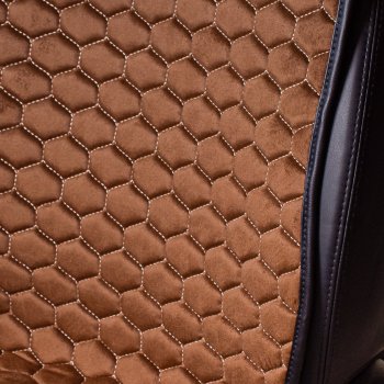 3 399 р. Комплект накидок на сиденья Lord Autofashion Тейлор (велюр, 2 места)   (Коричневый 3705)  с доставкой в г. Пермь. Увеличить фотографию 2