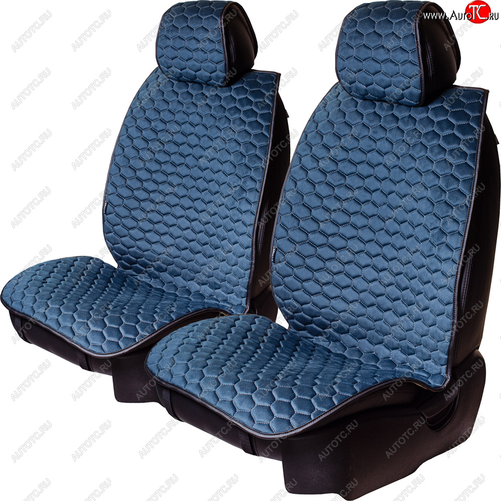3 399 р. Комплект накидок на сиденья Lord Autofashion Тейлор (велюр, 2 места)   (Мурена 2933)  с доставкой в г. Пермь