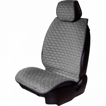 3 399 р. Комплект накидок на сиденья Lord Autofashion Тейлор (велюр, 2 места)   (Серый 715)  с доставкой в г. Пермь. Увеличить фотографию 4
