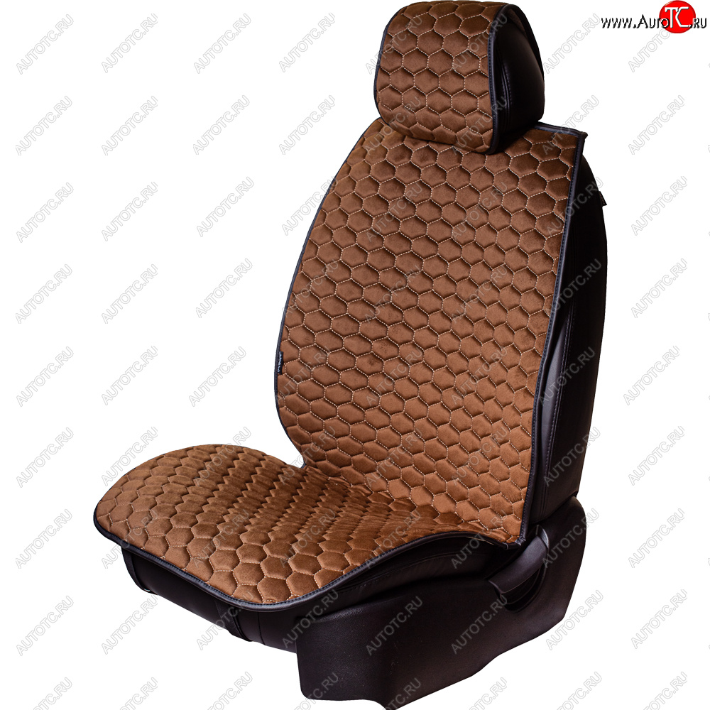 6 749 р. Комплект накидок на сиденья Lord Autofashion Тейлор (велюр, 5 мест)   (Коричневый 3705)  с доставкой в г. Пермь