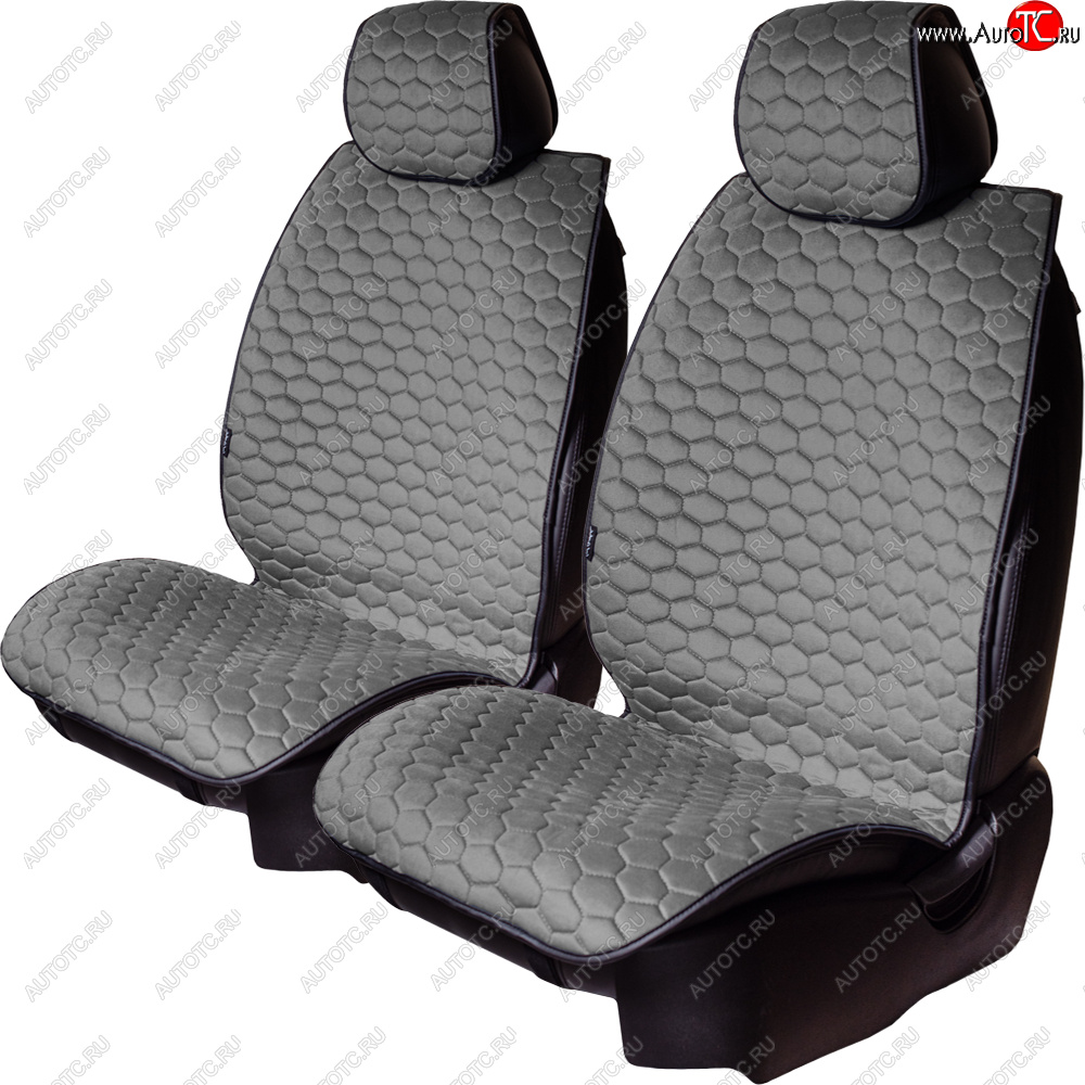 6 749 р. Комплект накидок на сиденья Lord Autofashion Тейлор (велюр, 5 мест)   (Серый 715)  с доставкой в г. Пермь