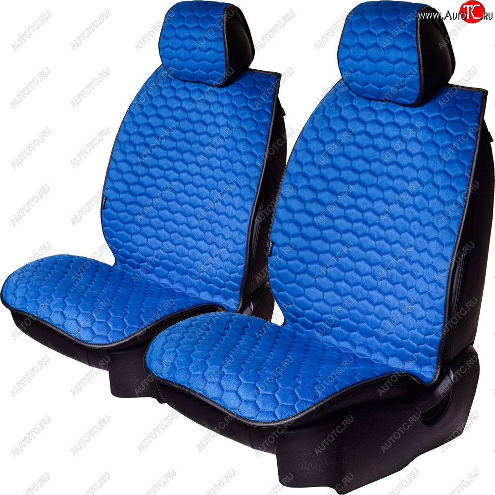 6 749 р. Комплект накидок на сиденья Lord Autofashion Тейлор (велюр, 5 мест)   (Синий 2650)  с доставкой в г. Пермь