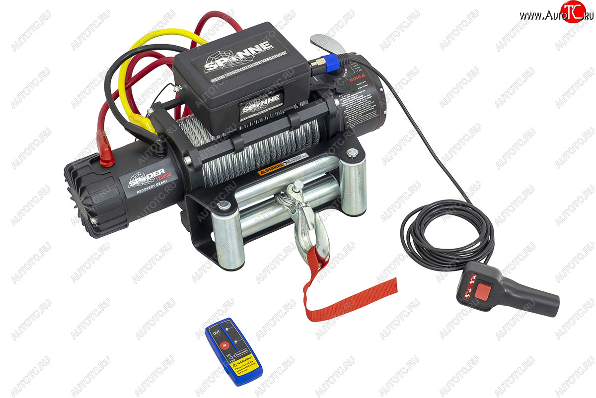 28 999 р. Лебёдка электрическая SPIDER 12000 lbs 5443 кг Electric Winch (влагозащищенная) Mazda MPV LY дорестайлинг (2006-2008) (стальной трос)  с доставкой в г. Пермь