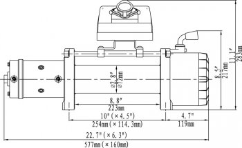 35 999 р. Лебёдка электрическая 9500 lbs 4350 кг Спорт Runva (стальной трос) GENESIS GV70 JK1 (2020-2022)  с доставкой в г. Пермь. Увеличить фотографию 2