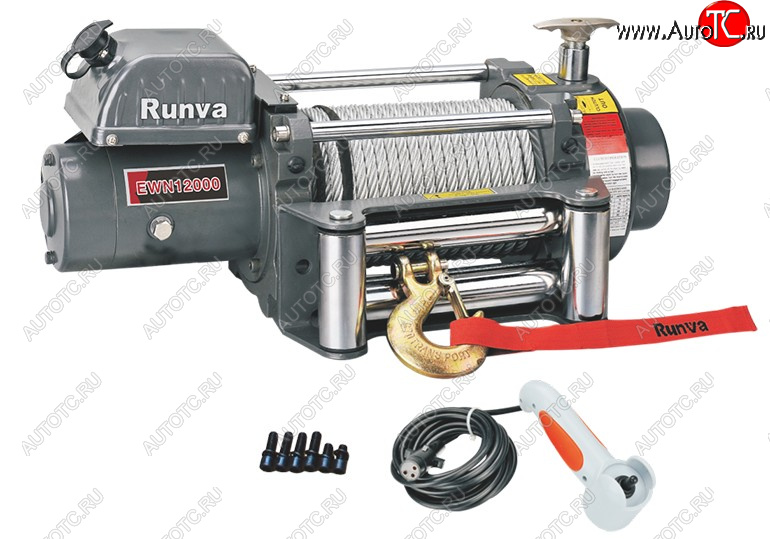 73 889 р. Лебёдка электрическая Runva (индустр. 12V) Уаз Патриот 23632 дорестайлинг пикап (2008-2014) (12000 lbs (5443 кг) )  с доставкой в г. Пермь