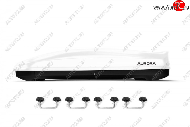 22 399 р. Багажный бокс AURORA (560 л/213x84x42 см, двусторонний, крепление скоба) на крышу   (White LC)  с доставкой в г. Пермь