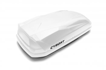 39 799 р. Багажный бокс CYBORT CarNet (460 л/206x86x40 см, двухсторонний, быстросъемные крепления краб) на крышу Renault Kaptur дорестайлинг (2016-2020) (белый матовый с защитным покрытием Raptor)  с доставкой в г. Пермь. Увеличить фотографию 3