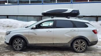 31 999 р. Автобокс LEVEL Касатка (450 л. 190х80х45 см)   (Черно-белый)  с доставкой в г. Пермь. Увеличить фотографию 5