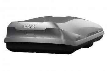 54 599 р. Багажный бокс (470 л 206х75х36 см, двусторонний) LUX IRBIS 206   (серый металлик)  с доставкой в г. Пермь. Увеличить фотографию 4