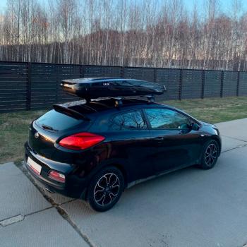 67 999 р. Багажный бокс (460 л 217х86х32 см, двусторонний) LUX MAJOR   (серый металлик)  с доставкой в г. Пермь. Увеличить фотографию 15