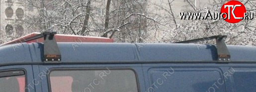 5 499 р. Багажник на водосток Атлант (на высокую крышу усиленный, 2 стойки + 2 поперечины длиной 1700 мм, полукомплект) ГАЗ Соболь 2752 дорестайлинг цельнометаллический фургон (1998-2002) (Высота крыши до 190 мм, Без фиксаторов груза)  с доставкой в г. Пермь