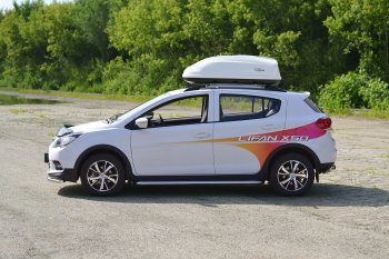 20 289 р. Автобокс PT GROUP (360л., 140х83х45, двустороннее открывание) Turino Compact белый   (Белый)  с доставкой в г. Пермь. Увеличить фотографию 3