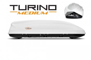 Автобокс PT GROUP (460л., 191х79х46 см, двустороннее открывание) Turino Medium белый  (Белый)