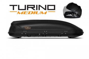 Автобокс PT GROUP (460л., 191х79х46 см, двустороннее открывание) Turino Medium черный  (Черный)