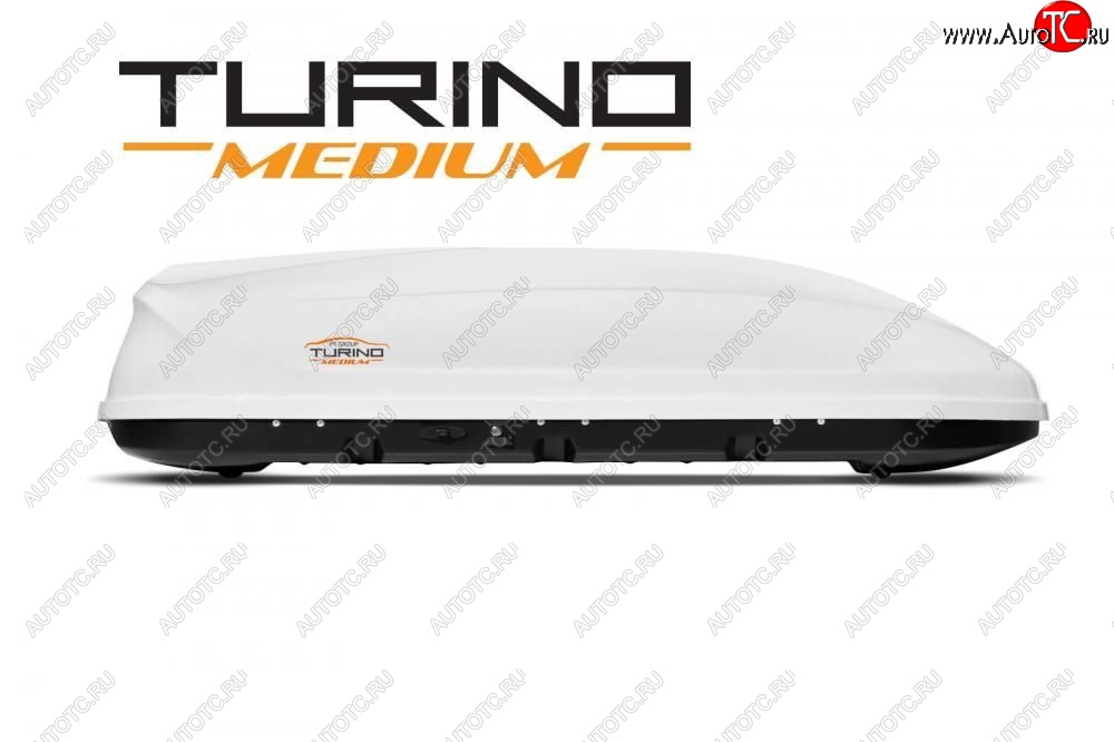 23 309 р. Автобокс PT GROUP (460л., 191х79х46 см, одностороннее открывание) Turino Medium белый   (Белый)  с доставкой в г. Пермь
