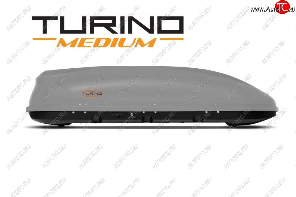 23 309 р. Автобокс PT GROUP (460л., 191х79х46 см, одностороннее открывание) Turino Medium серый   (Серый)  с доставкой в г. Пермь