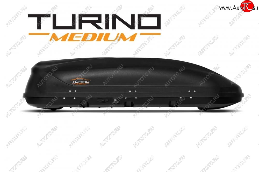 23 309 р. Автобокс PT GROUP (460л., 191х79х46 см, одностороннее открывание) Turino Medium черный   (Черный)  с доставкой в г. Пермь