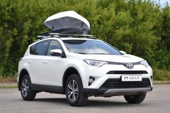 23 199 р. Автобокс PT GROUP (410л., 177х81х46, двустороннее открывание) Turino 1 белый   (Белый)  с доставкой в г. Пермь. Увеличить фотографию 2