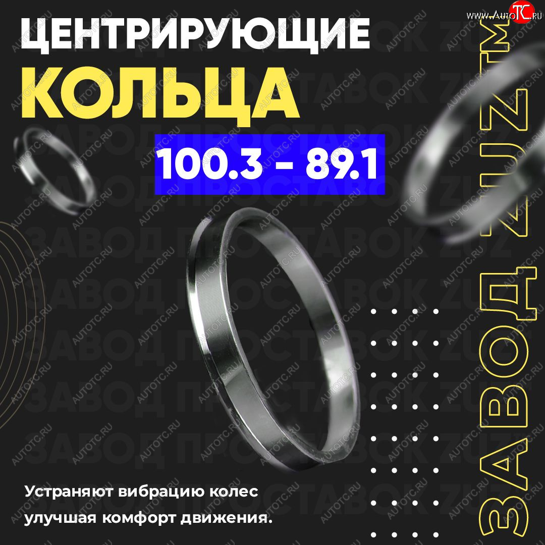 1 849 р. Алюминиевое центровочное кольцо   (4 шт) ЗУЗ 89.1 x 100.3    с доставкой в г. Пермь