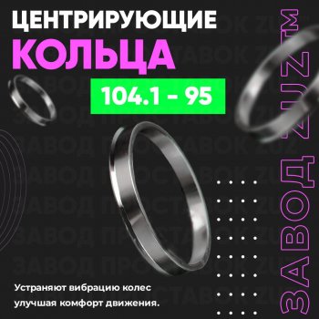 Алюминиевое центровочное кольцо Toyota Tundra XK70 (2021-2025) (4 шт) ЗУЗ 95.0 x 104.1 Toyota Tundra XK70 (2021-2025) 