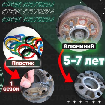 1 799 р. Алюминиевое центровочное кольцо (4 шт) ЗУЗ 106.0 x 130.0 Hyundai Terracan HP дорестайлинг (2001-2004). Увеличить фотографию 4