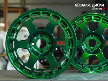 7 540 р. Кованый диск Slik Classic Sport L-151S 6.5x15   (Зеленый (GREEEN))  с доставкой в г. Пермь. Увеличить фотографию 2